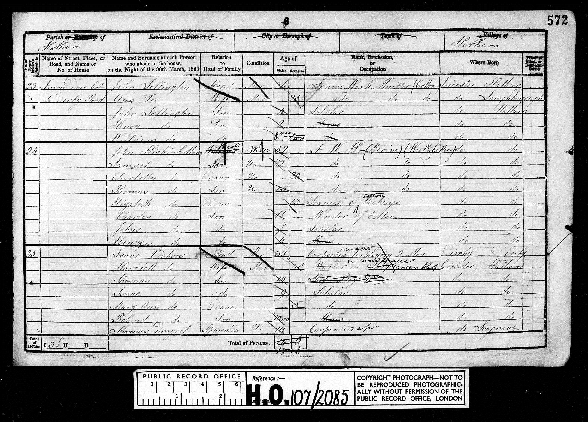 John Tollington - Ann 1851 Census
